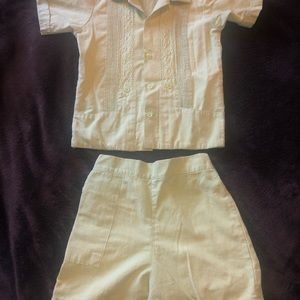 Colli Linen Little Boys Matching Shirt & Shorts